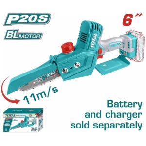 Κλάδευτικό Αλυσοπρίονο Μπαταρίας TOTAL 20V με Λάμα 15cm ΧΩΡΙΣ ΜΠΑΤΑΡΙΑ & ΦΟΡΤΙΣΤΗ